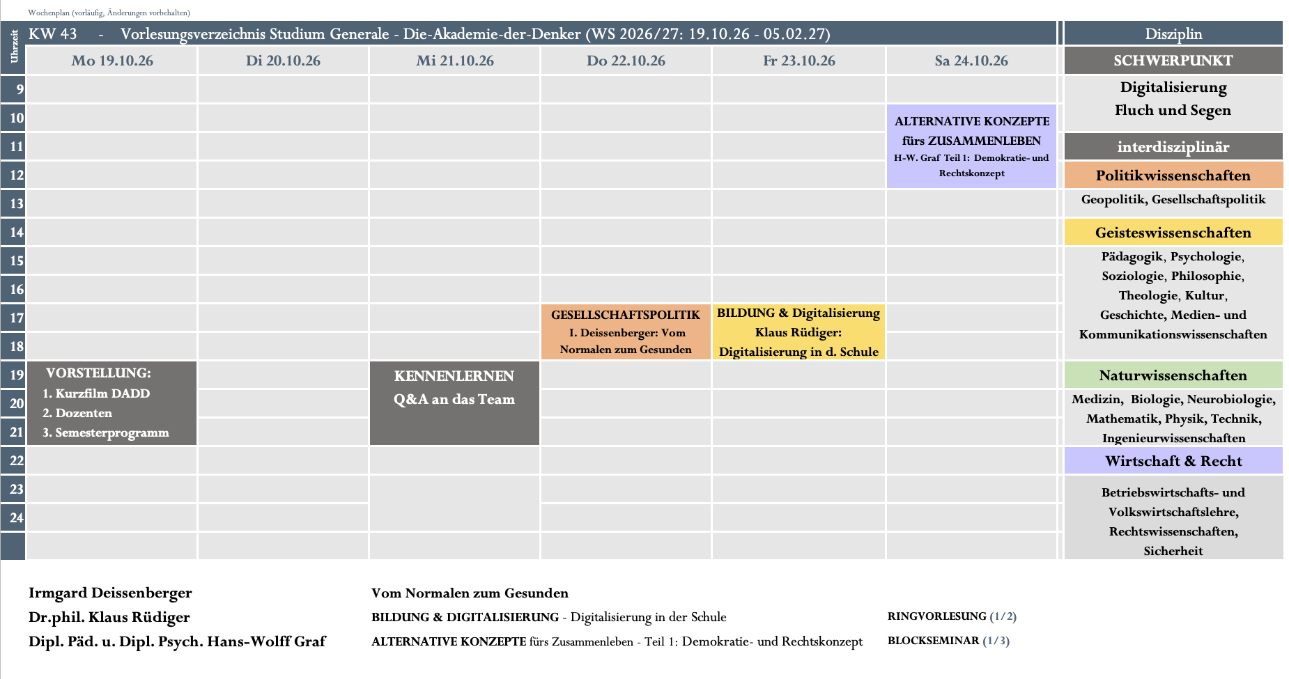Stundenplan